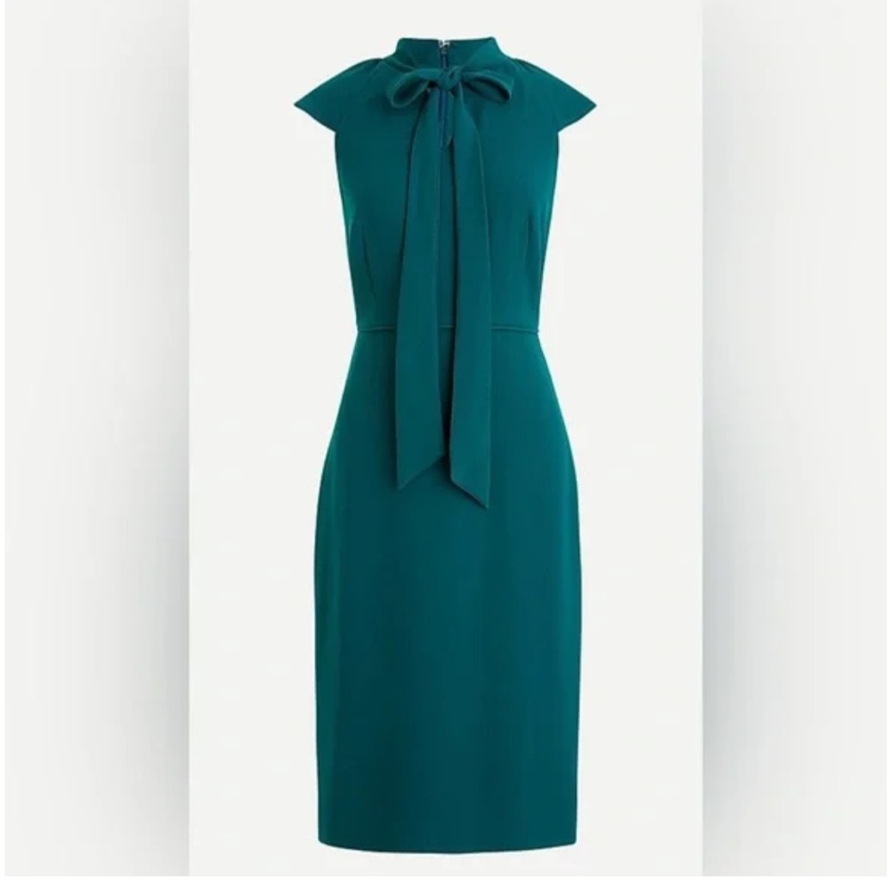 J. Crew tie neck sheath dress